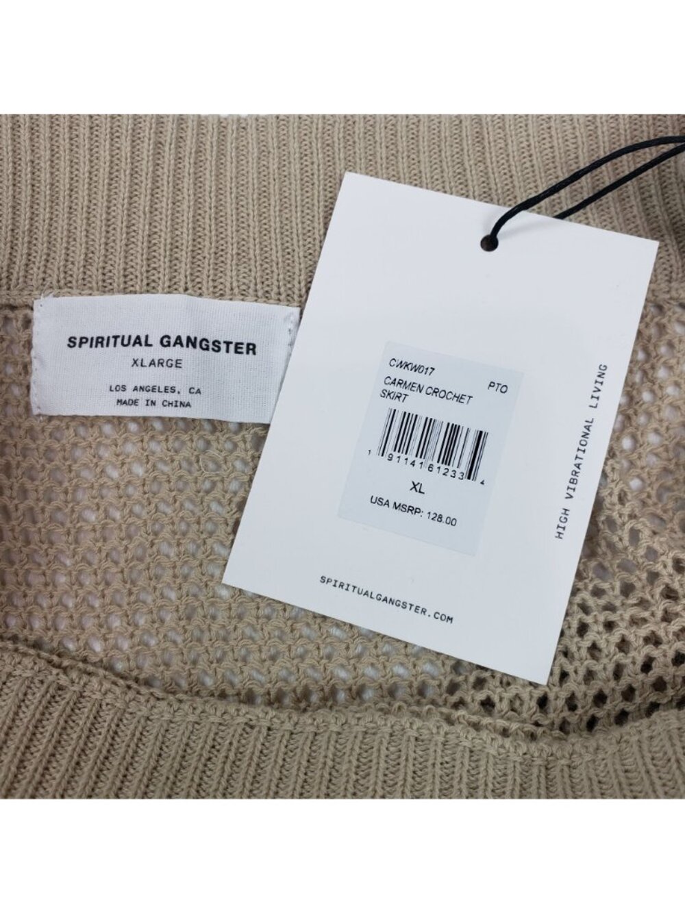 Spiritual Gangster Carmen Crochet Maxi Skirt Palo Santo XL NWT Swim Cover Up - Picture 3 of 16